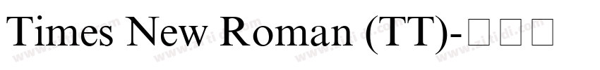 Times New Roman (TT)字体转换